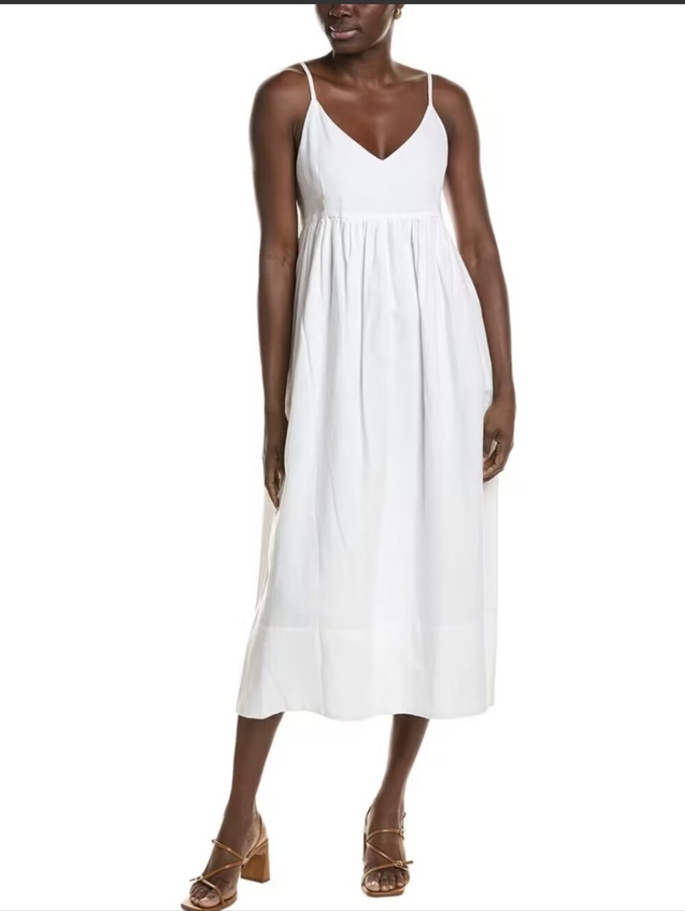 J. McLaughlin Wendy White Linen Cotton Maxi Sundress Resortwear Summer XL NWT